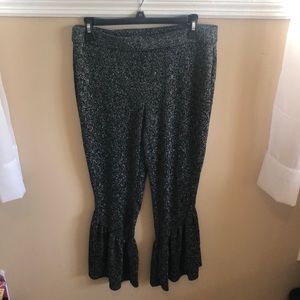 INC Sparkly Ruffle Hem Pants